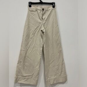H&M Cropped Flared Pants Tan